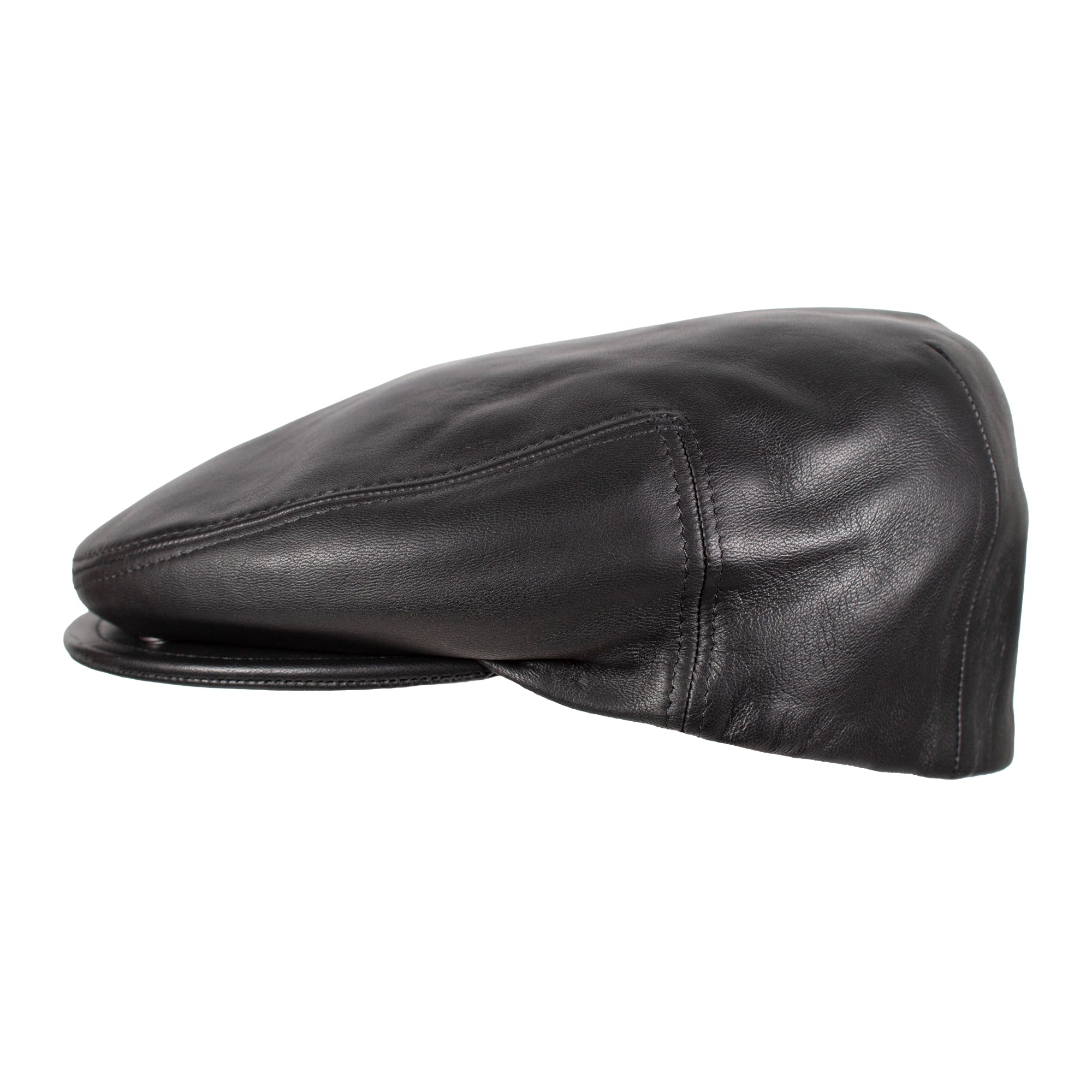 Black leather ivy cap online